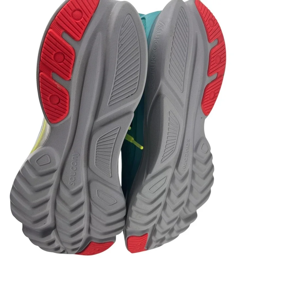 Saucony Kinvara 14 Mens 9 Teal Citron Red Running Shoes Sneaker (Worn once )‎